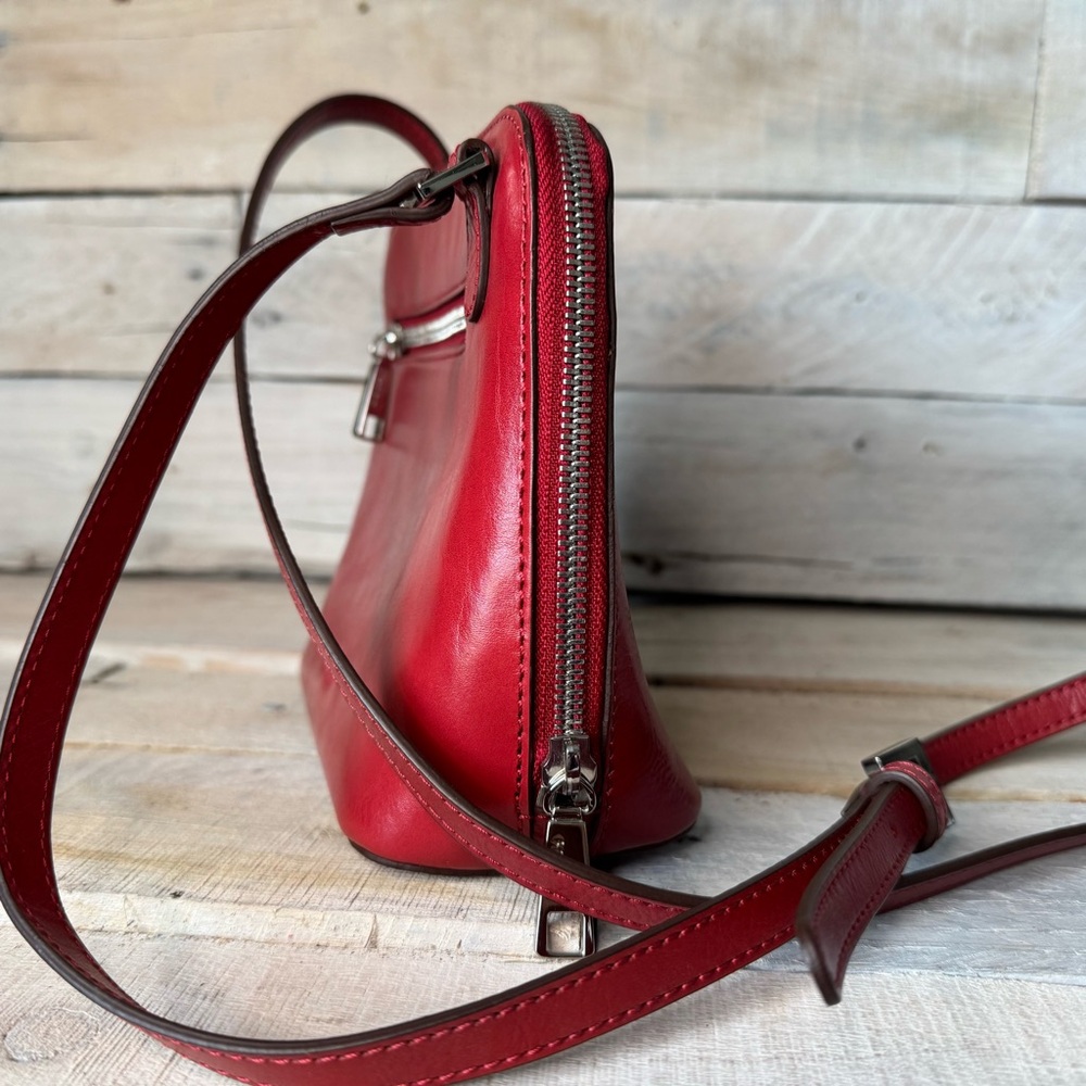 HOBO Red Leather Crossbody Bag - Picture 4 of 10